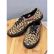 VANS Lo Pro Czarno-brązowe trampki z nadrukiem w panterkę Damskie Rozmiar 6.5 Męskie 5 Zwierzęce na sprzedaż  Wysyłka do Poland