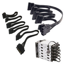 Usado, Molex 4 pinos 1 macho para 5 SATA 15 pinos SSD HDD disco rígido fonte de alimentação cabo divisor comprar usado  Enviando para Brazil