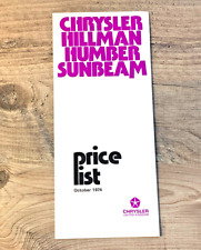 Chrysler hillman humber for sale  PRESTON