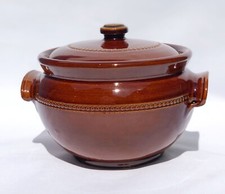 Brown glazed lidded for sale  Shipping to Ireland