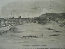 Gravure 1856 régates d'occasion  La Verpillière