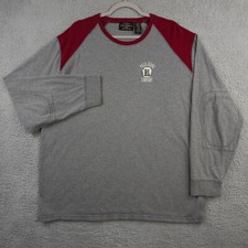 Camisa Polo Jeans Co Masculina Vintage XXL Cinza Raglan Cotovelo Patch Manga Longa Anos 2000 comprar usado  Enviando para Brazil