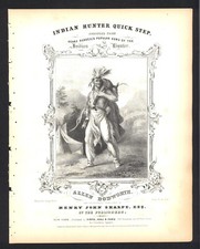 1844 Indian Hunter Quick Step - A Dodworth RARA partitura litografia original, usado comprar usado  Enviando para Brazil