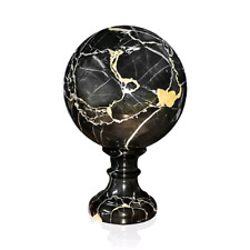 Bola Escultura Mármol Negro Portoro C Pie Italian Marble Sphere Escultura Ø12cm comprar usado  Enviando para Brazil