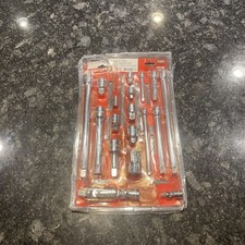 Juego de accesorios de herramientas de accionamiento Craftsman de 19 piezas extensión de 1/4 3/8 1/2 pulgadas LEER segunda mano  Embacar hacia Mexico