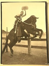Foto de estúdio jovem afro-americano cowboy a cavalo com ótimo pano de fundo pintado comprar usado  Enviando para Brazil