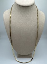 Colar de corrente serpentina dupla tom dourado brilhante 3 mm 30 pol. comprar usado  Enviando para Brazil