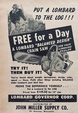 1958 vintage lombard for sale  Lake Mills