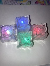 Lote 3 cubos de cubo de gelo luz iluminada LED branco pacote comprar usado  Enviando para Brazil