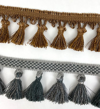 Lote de enfeites de costura borla marrom e cinza estofados faça você mesmo decoração para casa 5 jardas comprar usado  Enviando para Brazil