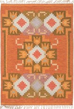 Tapete Vintage Kilim Home - Tecido Sueco Escandinavo Tecido à Mão Tecido Plano Design Exclusivo comprar usado  Enviando para Brazil