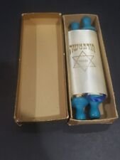 Vintage Mini Papel Sefer Torá Rolo Alças de Madeira Judaica Judaica Israel Hebraico comprar usado  Enviando para Brazil