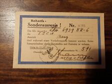 Ww2 behtfs sonderausweis d'occasion  Carros