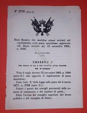 Decreto regno italia usato  Vimodrone