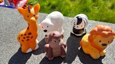 Fisher Price Little People Zabawka dzikie zwierzęta Figurki Zestaw 5 żyraf niedźwiedź polarny na sprzedaż  Wysyłka do Poland