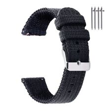 Usado, Pulseira de relógio de lona de náilon premium masculina trançada estilo militar 18/20/22/24 mm comprar usado  Enviando para Brazil