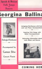POSTER PUBLICITÁRIO POR VOLTA DE 1940 GEORGINA BALLINA DANÇARINA ESPANHOLA CARMEN SILVA, usado comprar usado  Enviando para Brazil