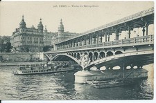 Cpa viaduc métropolitain d'occasion  France