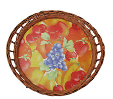 Vintage schöner korbtablett gebraucht kaufen  Prenzlau