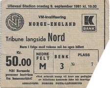 Norway england 1981 for sale  COLCHESTER