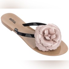 Sandálias femininas Melissa rosa floral resort de férias uso neutro bonito 8 comprar usado  Enviando para Brazil