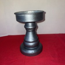 Castiçal rústico 5” de altura bandeja de metal galvanizado com base de madeira comprar usado  Enviando para Brazil