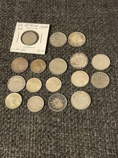 Lote de 17 moedas de prata estrangeiras de vários países, começa no derretimento. comprar usado  Enviando para Brazil