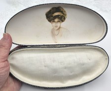 Caixa de colar de joias vintage da década de 1890 com obra de arte Gibson Girl linda mulher ~Vídeo comprar usado Caixa de colar de joias vintage da década de 1890 com obra de arte Gibson Girl linda mulher ~Vídeo comprar usado  Enviando para Brazil