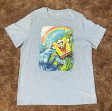Usado, Calça Bob Esponja Quadrada XL Azul Gráfico Camiseta Manga Curta Marinha Antiga comprar usado  Enviando para Brazil