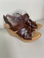 Brown leather wedge for sale  Sparks