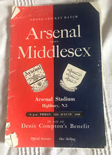 Arsenal middlesex programme for sale  BICESTER