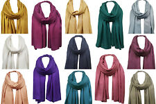  Xale cachecol liso extra grande pashmina envoltório quente macio sem borlas 21 cores comprar usado  Enviando para Brazil