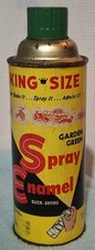 Lata de tinta spray vintage tamanho King cor verde jardim, etiqueta de papel, quase cheia comprar usado  Enviando para Brazil