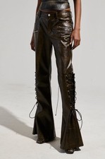 CALÇA FLARE DE COURO SINTÉTICO AKIRA PAIGE comprar usado  Enviando para Brazil