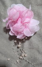 Conjunto de clipe de cabelo flor rosa e pérola para Yukata, festival de verão, casamento, 2 peças comprar usado  Enviando para Brazil