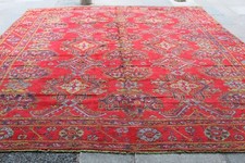 Tapete vermelho antigo tradicional feito à mão turco Oushak oriental lã 415x317cm comprar usado  Enviando para Brazil