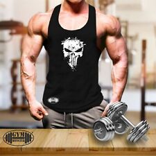 Chaleco calavera gimnasio ropa culturismo entrenamiento ejercicio fitness camiseta sin mangas segunda mano  Embacar hacia Mexico