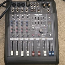 Mezclador de sonido en vivo integrado de 6 canales Mackie DFX6 con cable de alimentación y cable de micrófono segunda mano  Embacar hacia Mexico