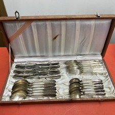 Alte besteckkasten versilbert gebraucht kaufen  Wilthen