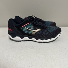 Tênis de corrida Mizuno Wave Horizon 5 masculino fitness tênis de treino azul preto tamanho 9 comprar usado  Enviando para Brazil