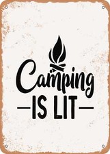 Metal sign camping d'occasion  Expédié en Belgium