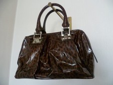 Handtasche lackleder dunkelbra gebraucht kaufen  Augsburg