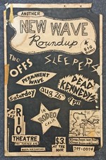 1978 New Wave Roundup Poster Dead Kennedys Offs Sleepers Rio Theatre Punk Rock comprar usado  Enviando para Brazil