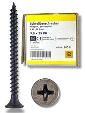 Rigipsschrauben 9x25 500stk gebraucht kaufen  Lotte