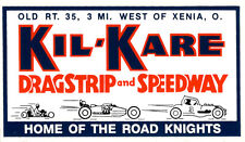 KIL-KARE DRAGSTRIP & SPEEDWAY DRAG RACE HOT RAT ROD DECALQUE ADESIVO APARÊNCIA VINTAGE  comprar usado  Enviando para Brazil