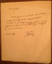 Lettera autografa cesare usato  Milano