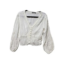 Blusa bordada feminina Abercrombie Fitch branca grande manchada comprar usado  Enviando para Brazil