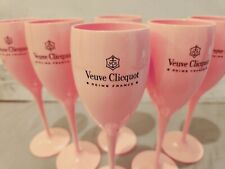 Usado, Copo de flauta de champanhe Veuve Clicquot rosa acrílico x 6 novo  comprar usado  Enviando para Brazil
