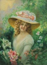 Portrait femme jardin.cristoba d'occasion  Clamart