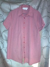 Camisa maternidade maternidade shorts xadrez vermelho deixar botão para cima GG, usado comprar usado  Enviando para Brazil